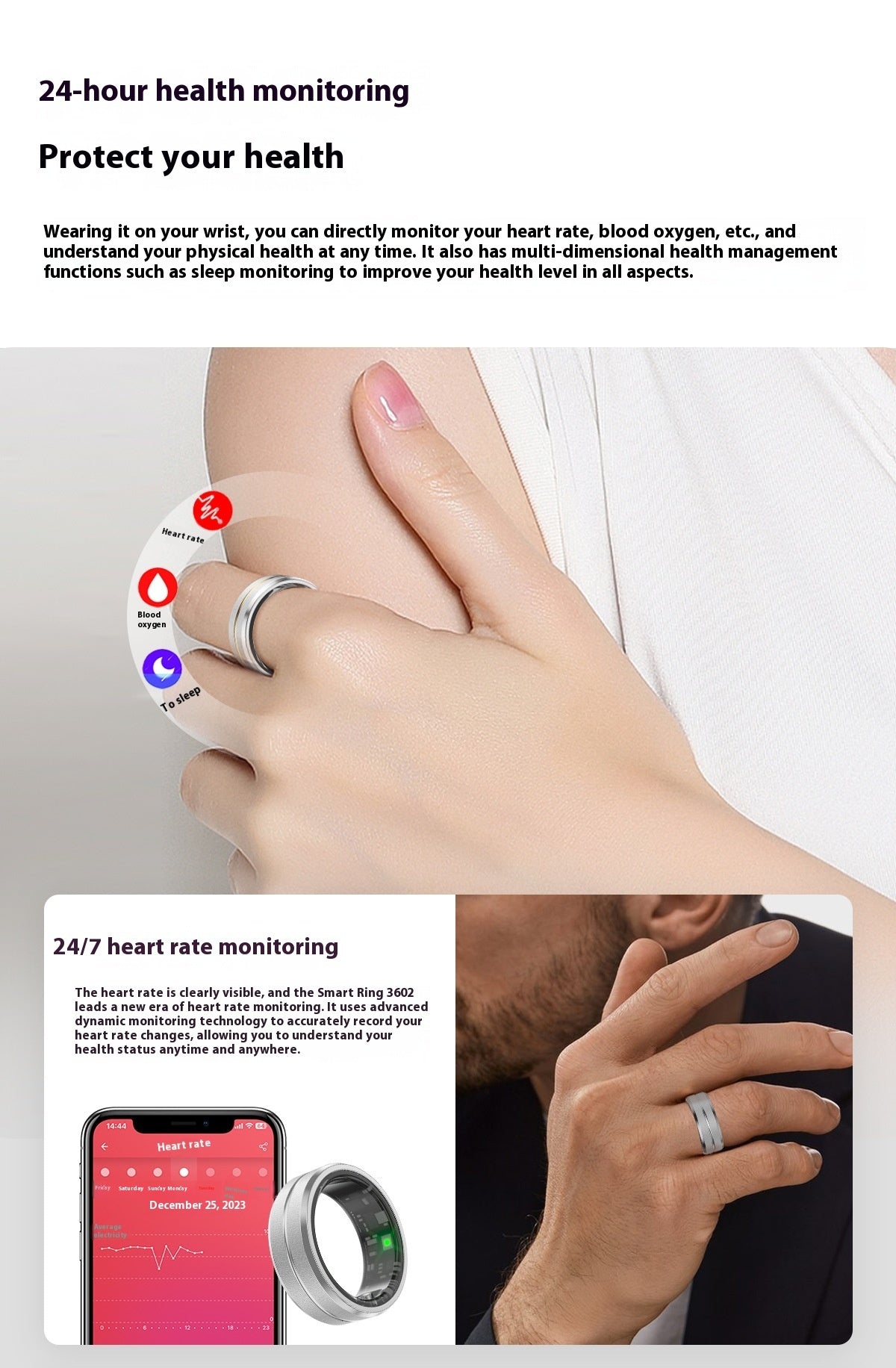 Oxygen Monitoring Smart Ring