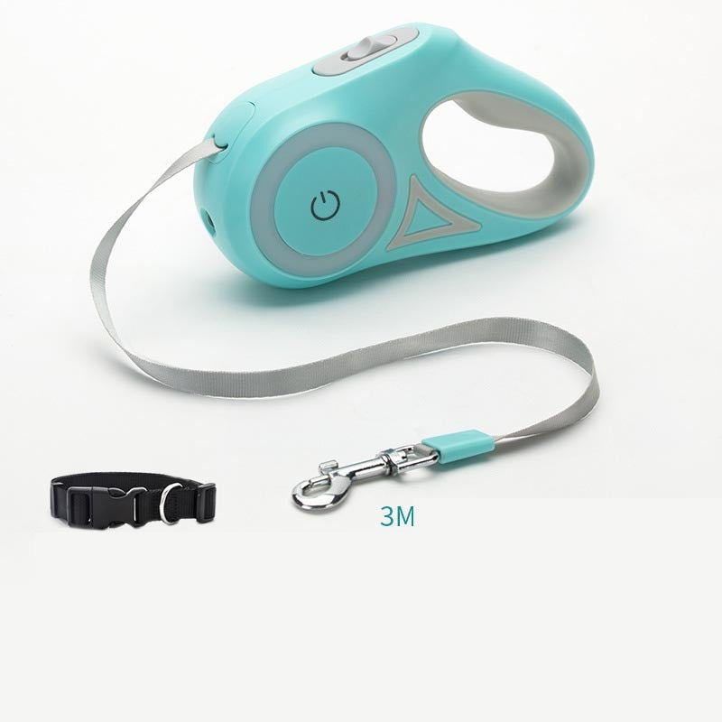 adjustable dog leash 3 to 5 meters with lamp