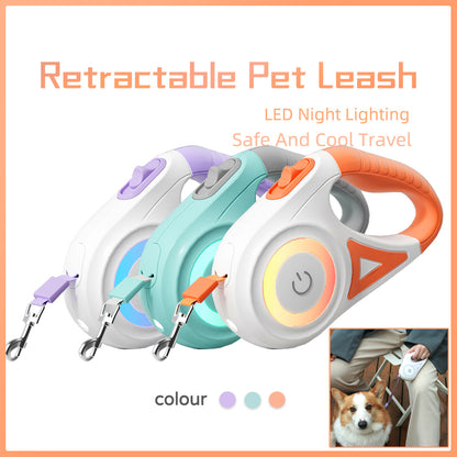 adjustable dog leash 3 to 5 meters with lamp