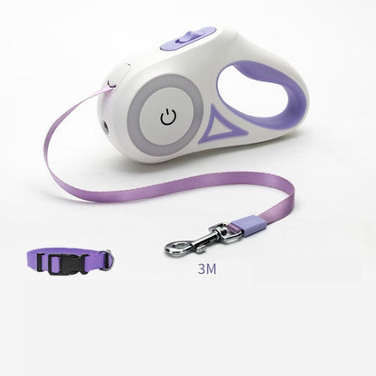 adjustable dog leash 3 to 5 meters with lamp