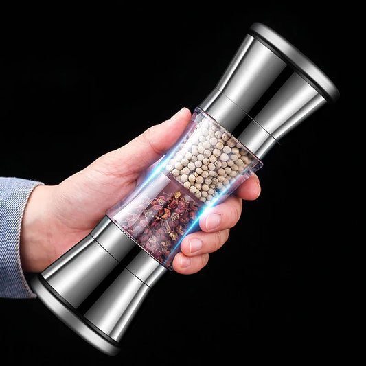 Two-in-one salt & pepper grinder