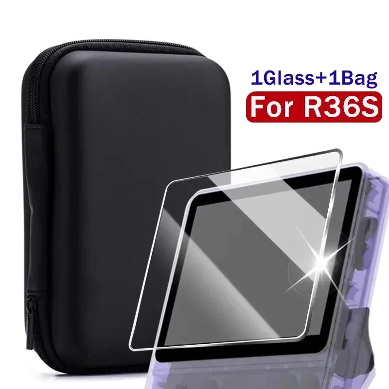 4 IN 1 Glass+Bag for R35S R36S Game Console
