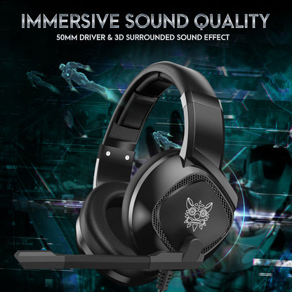 Gaming Headset Noise Cancellation Microphone Volume Controller